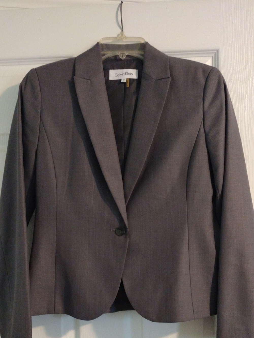 Calvin Klein Charcoal Gray Notch-Lapel Blazer